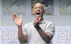  ??  ?? Will Smith reacts at the Netflix Films’ Bright panel on day one of Comic-Con Internatio­nal.
