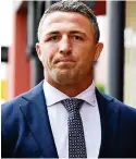  ??  ?? Guilty: Sam Burgess at court