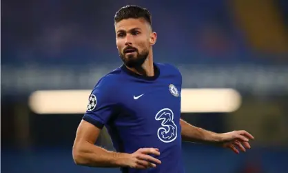  ??  ?? Olivier Giroud could feature against Rennes in the Champions League on Tuesday. Photograph: Marc Atkins/Getty Images