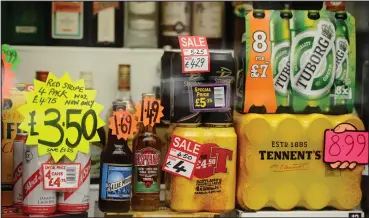  ??  ?? The Health Secretary has recommende­d the minimum price for alcohol should be 50p per unit