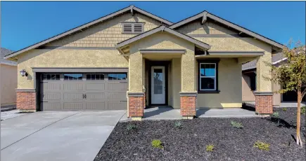  ??  ?? The Cooley plan is a spacious two-bedroom home available at Summit at Liberty, a 55+ community in Rio Vista.