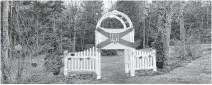  ?? CHRISTINE MIRABELLI ?? This arbour is on our front lawn in Fall River, lit up, decked with a flag and hearts in blue, red and pink for each person killed in this senseless tragedy. We are suffering but will rise again, strong, proud and loving one another in this amazing place on the edge of the sea that we all call home.