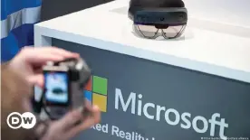  ??  ?? The augmented reality headsets being developed for the US army are based on Microsoft's HoloLens technology