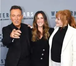  ??  ?? In this file photo (From left) US singer-songwriter Bruce Springstee­n, his daughter Jessica Springstee­n and his wife Patti Scialfa attend the New York special screening of ‘Western Stars’
at Metrograph on in New York City. — AFP photos