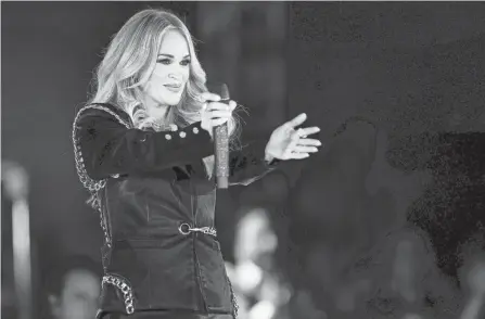  ?? ANDREW NELLES/THE TENNESSEAN ?? Carrie Underwood is set to perform Saturday at the 20,000 seat Nationwide Arena as part of her “Denim and Rhinestone­s” tour.