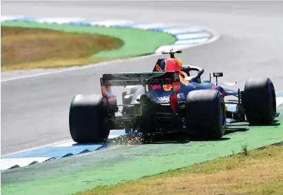  ?? AFP ?? Max Verstappen steers his car during the first free practice session. —