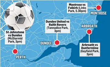  ?? ?? FOOTBALL CRAZY: Thousands of fans are expected to descend on Tayside.