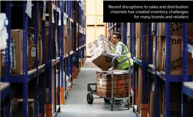  ??  ?? Recent disruption­s to sales and distributi­on channels has created inventory challenges for many brands and retailers