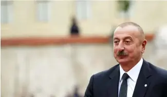  ?? ?? FILE - Ilham Aliyev arrives for a meeting of the European Political Community at Prague Castle in Prague, Czech Republic, Thursday, Oct 6, 2022.