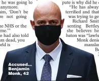  ??  ?? Accused... Benjamin Monk, 42