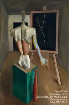  ??  ?? Carlo Carrà Solitudine, 1917 Olio su tela, cm 91,5 x 55,5 Collezione privata
© by SIAE 2015