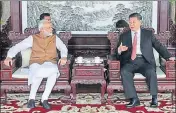  ?? AP FILE ?? PM Narendra Modi (left) and Chinese President Xi Jinping at a meeting in Wuhan, China, last week.