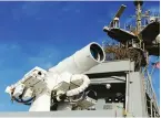  ?? ?? The LAWS weapons system mounted on a US Navy vessel