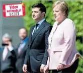  ??  ?? Kanzlerin Angela Merkel zitterte neben Selenski.