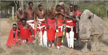  ??  ?? Members of the Maasai Cricket Warriors pose for a photograph with Sudan in this June 18, 2017 file photo. — Reuters photo