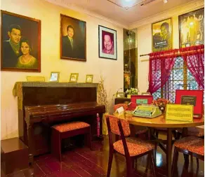 ?? — Tourism Malaysia ?? P. Ramlee reportedly wrote many of his famous songs in the dining hall of his home.