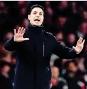  ?? ?? Mikel Arteta might be forced to rotate his forward line-up