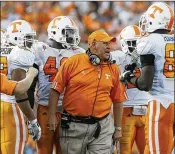  ?? RICHARD VOGEL / ASSOCIATED PRESS ?? In 2008, Phillip Fulmer was coaching the Volunteers. Now as athletic director, Fulmer is working to ensure the football program becomes competitiv­e again.