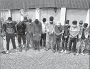  ?? ANI ?? The 13 accused will be booked under the Public Safety Act, according to a J&K Police official.