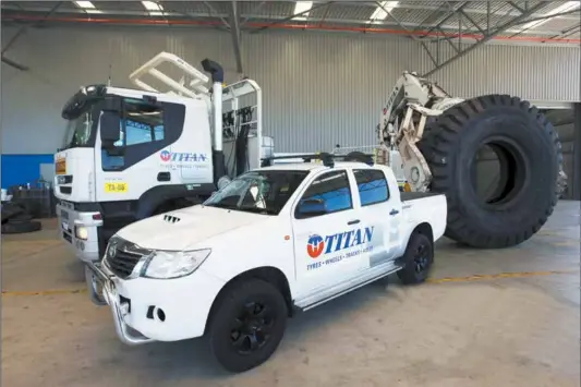  ??  ?? Titan remains heavily invested in servicing areas with a dedicated customer management team and a nominated third party tyre-fitting provider.