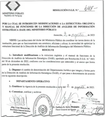  ?? ?? La resolución de la Fiscalía del 2 de agosto de 2023, dos días después de la denuncia de HC.