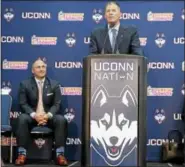  ?? AP PHOTO — JESSICA HILL/FILE ?? Randy Edsall and the Huskies have had their game with USF reschedule­d.