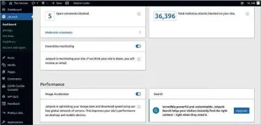  ?? ?? ABOVE The Jetpack add-on can help speed up page load times