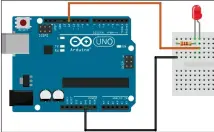  ??  ?? To test that our project will work we need to use an LED to ensure that we can control devices using Python and pyfirmata.