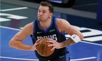  ??  ?? Luka Doncic denied he struck Collin Sexton on purpose. Photograph: Tom Pennington/Getty Images