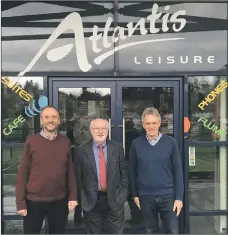  ??  ?? The three men who have led the board at Atlantis to date are, left to right, Roy Clunie, Hugh McLean and Neil Matheson