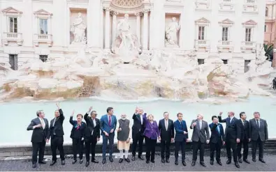  ?? GREGORIO BORGIA/AP 2021 ?? Leaders from the Group of 20 countries gathered last October at a summit in Rome even as the pandemic wore on.