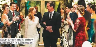  ??  ?? Sarah Snook and Matthew Macfadyen in ‘Succession’.