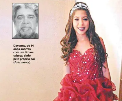  ?? REPRODUÇÃO DA INTERNET ?? Dayanne, de 14 anos, morreu com um tiro na cabeça, dado pelo próprio pai (