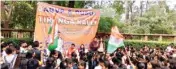  ?? PIC/MPOST ?? The ‘Tiranga Rally’ by ABVP on Wednesday at North Campus