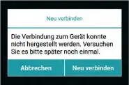  ??  ?? Derartige Meldungen können beim Zugriff auf die Kamera hin und wieder auftreten.