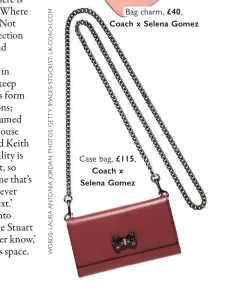  ??  ?? Case bag, £115, Coach x Selena Gomez