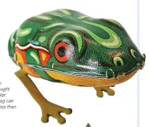  ??  ?? RIGHT
Proof that German tinplate can be bought cheaply, this US War Zone clockwork frog can be picked up for less than a tenner.