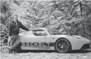  ??  ?? Sechelt Mayor John Henderson drives an electric- powered Tesla sports car.