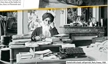  ??  ?? Seated with a book: self-portrait, Paris, France, 1930