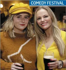  ??  ?? Ruth and Rachel Dempsey at the Rubber Bandits in the Esplanade Hotel as part of Bray Comedy Festival.