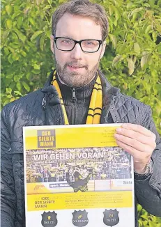  ?? FOTO: F.L. ?? Holger Kuhlmann ist bei der Initiative „Der siebte Mann“einer der treibenden Kräfte bei den Fans der Krefeld Pinguine.