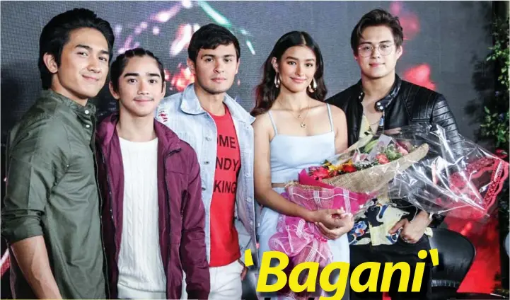  ??  ?? Makisig Morales, Zaijan Jaranilla, Matteo Guidicelli, Liza Soberano and Enrique Gil