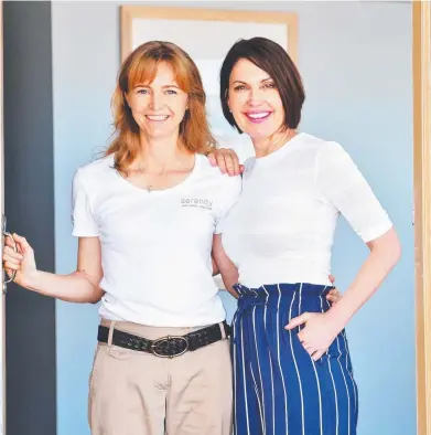  ?? INNOVATIVE APPROACH: Susan Edge, a remedial massage therapist who owns Serenity, and Addesso skin care studio owner Judy Oats. Picture: ZAK SIMMONDS ??