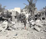  ?? ?? A child stands amid the ruins of a building in Deir el-Balah, Gaza, Palestine, March 3, 2024.