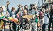  ?? AFP ?? Protests had broken out in Harare over alleged voter fraud.