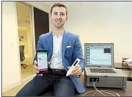 ?? Miami Herald/EMILY MICHOT ?? Cody Simmons is CEO of DermaSenso­r, a Miami-based healthtech startup that is developing a medical device that detects the risk of skin cancer.