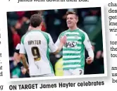  ??  ?? celebrates ON TARGET James Hayter