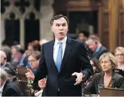  ?? /SEAN KILPATRICK / THE CANADIAN PRESS ?? Finance Minister Bill Morneau continues to face questionin­g by opposition MPs regarding his finances.