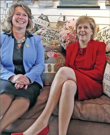  ??  ?? Friends in high places: Nicola Sturgeon helped Michelle Thomson’s General Election campaign