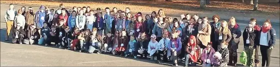  ??  ?? On Saturday, Jan. 26, dozens of local fifth-graders traveled to Georgia High-lands College to represent Catoosa County at the 4-H Cloverleaf District Project Achievemen­t Contest./